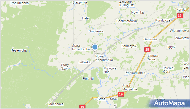 mapa Nowa Rozedranka, Nowa Rozedranka na mapie Targeo